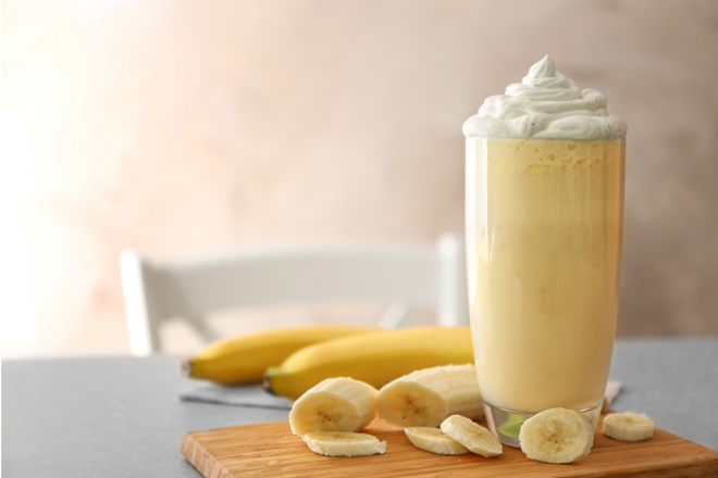 Banan vanilje milkshake