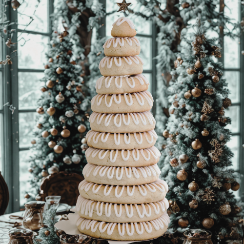 Klassisk dansk kransekage med sprød ydre og blød, saftig midte — perfekt til nytår, bryllup eller som luksuriøs småkage til kaffen. Denne opskrift giver dig den autentiske smag af bagt marcipan, med fine mandeltoner og en let syrlig glasur på toppen. Du kan forme dejen som traditionelle ringe til et kransekagetårn eller som dekorative stænger, der er nemme at servere.