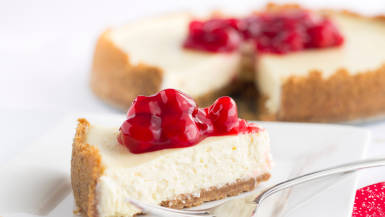 Bagt vanilje cheesecake