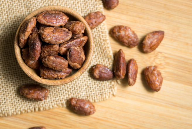 Brndte mandler med vanilje