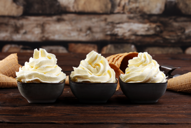 Glutenfri softice med Bourbon vaniljeekstrakt