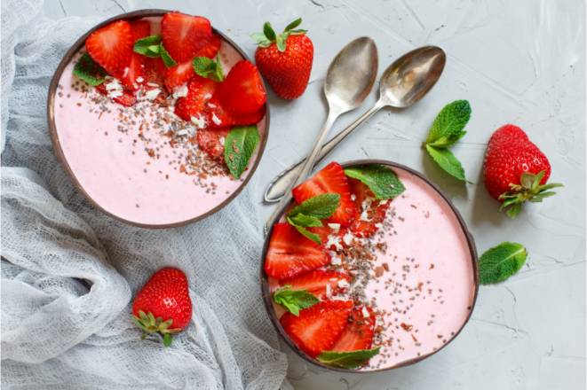 Jordbrkoldskl med vanilje