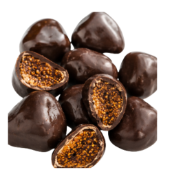 Fyldte m�rk chokolade m/ figner