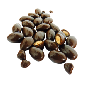 kologiske ristet mandler med mrk chokolade